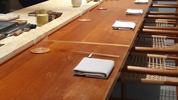 Bar seating at Ernst, Berlin.