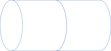 Two horizontal pipes composed one after the other.